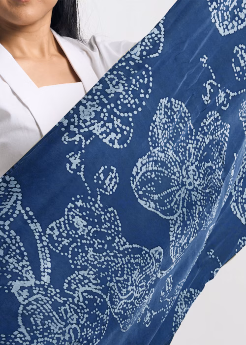 Navy Orchid Scarf